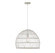 One Light Pendant in White Rattan with a White Socket (446|M70106WR)