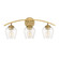 Mbath Three Light Bathroom Vanity Light in Natural Brass (446|M80032NB)