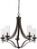 Elyton Five Light Chandelier in Downton Bronze With Gold Highl (7|4655-579)