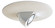 Rec Lv 6'' Trim 6'' Surface Adjustable Elbow W/ Metal Trim in White (167|NL-680W)