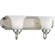 Alabaster Glass Two Light Bath Bracket in Brushed Nickel (54|P3052-09)