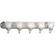 Alabaster Glass Five Light Bath Bracket in Brushed Nickel (54|P3055-09)