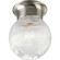 Globe - Clear Ribbed One Light Flush Mount in Brushed Nickel (54|P3599-09)