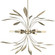 Mariposa Six Light Pendant in Gilded Silver (54|P500415-176)