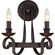 Noble Two Light Wall Sconce in Rustic Black (10|NBE8702RK)