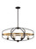 Kirkland Six Light Linear Chandelier in English Bronze and Warm Brass (51|1-8042-6-79)