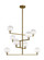 Gambit Eight Light Chandelier in Aged Brass (182|700GMBCR)