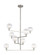 Gambit Eight Light Chandelier in Satin Nickel (182|700GMBCS)