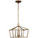 Darlana Four Light Semi-Flush Mount in Gilded Iron (268|CHC 4190GI)