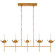 Illana Five Light Linear Chandelier in Antique Gold Leaf (268|JN 5630AGL)