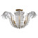 Calais Six Light Semi Flush Mount in Gilded Iron (268|NW 4051GI-CG)