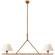 Cesta Two Light Linear Chandelier in Gilded Iron (268|S 5405GI-L)