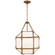 Morris Three Light Lantern in Gilded Iron (268|SK 5008GI-WG)