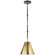 Goodman One Light Pendant in Bronze with Antique Brass (268|TOB 5089BZ/HAB-HAB)