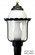 Colonial One Light Post Mount in Black (301|123)
