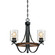 Barnwell Three Light Chandelier in Textured Iron And Barnwood (88|6331800)