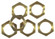 Hex Nuts 6 Hex Nuts in Solid Brass (88|7062100)