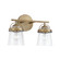 Madison Two Light Vanity in Aged Brass (65|147021AD-534)