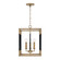 Bleeker Four Light Foyer Pendant in Aged Brass and Black (65|544741AB)