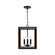Rowe Four Light Foyer Pendant in Matte Black and Brown Wood (65|545441KD)