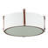 Sausalito Four Light Flush Mount in Weathered Zinc / Brown Suede (16|16139FTWZBSD)