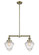 Franklin Restoration LED Island Pendant in Antique Brass (405|209-AB-G664-7-LED)