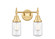 Caden LED Bath Vanity in Satin Gold (405|447-2W-SG-G312-LED)