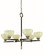 Stonebridge Five Light Chandelier in Antique Brass/Matte Black (8|5696 AB/MBLACK)