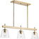 Saffert Three Light Linear Island Chandelier in Vintage Brass (54|P400298-163)