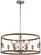 Yorkville Six Light Pendant in Aged Darkwood With Silver Pati (7|2696-115)