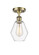 Ballston LED Semi-Flush Mount in Antique Brass (405|516-1C-AB-G652-6-LED)
