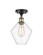 Ballston One Light Semi-Flush Mount in Black Antique Brass (405|516-1C-BAB-G652-8)