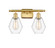 Ballston LED Bath Vanity in Satin Gold (405|516-2W-SG-G652-6-LED)