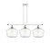 Ballston Three Light Island Pendant in White Polished Chrome (405|516-3I-WPC-G654-12)