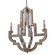 Jamelia Four Light Chandelier in Gold And Silver Leaf (374|H8107-4)