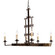 Glorenza Six Light Chandelier in Rustic Iron And Wood (374|H5121-6)