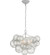 Talia LED Chandelier in Plaster White and Clear Swirled Glass (268|JN 5110PW/CG)