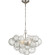Talia LED Chandelier in Burnished Silver Leaf and Clear Swirled Glass (268|JN 5110BSL/CG)