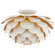 Cynara LED Flush Mount in White and Gild (268|CHC 4163WHT/G)