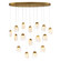 Paget LED Chandelier in Gold (40|37194-017)