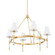 Janelle Six Light Chandelier in Aged Brass (428|H630806-AGB)