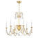 Plumette Six Light Chandelier in Gold Leaf (16|12166GL/CRY)