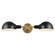 Langhorne Two Light Wall Fixture in Matte Black And Brushed Brass (88|6130800)