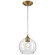 Tatze One Light Mini Pendant in Brushed Brass (88|6130600)