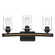 Broomall Three Light Wall Fixture in Matte Black And Barnwood (88|6128700)