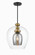 Amesbury One Light Pendant in Coal And Oxidized Aged Brass (29|N6660-865)