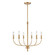 Newland Six Light Chandelier in Satin Brass (45|81506/6)