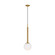 Nodes One Light Pendant in Burnished Brass (454|KP1141BBS)