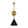 Cosmo One Light Bath Fixture in Midnight Black and Burnished Brass (454|AEW1051MBKBBS)