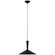 Rosetta LED Pendant in Matte Black and Hand-Rubbed Antique Brass (268|ARN 5541BLK/HAB)